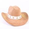Popular European and American Classic Suede Western Cowboy Hat Men's and Women's Big Brim Embroidered Outdoor Sun Hat