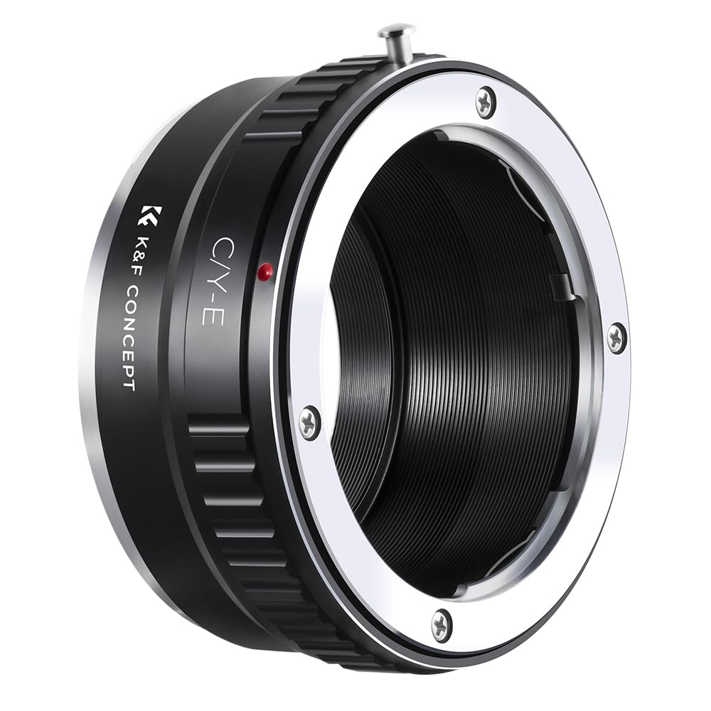 K&F CONCEPT C/Y-NEX Mount Adapter for Contax/Yashica and E-Mount Lenses to Sony/NEX Cameras, ZV-E10, High-Precision Infinity Focusing, for a6700/a7CII