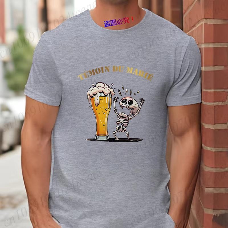 French Groom Squad Evg Team Best Unisex T Shirt Fashion Beer Graphic Y2k Tops Unisexs Single Farewell Wedding Bachelor Party Tees
