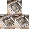 Stainless Steel Sink Drain Basket With Adjustable Size For Dish Drying And Organization