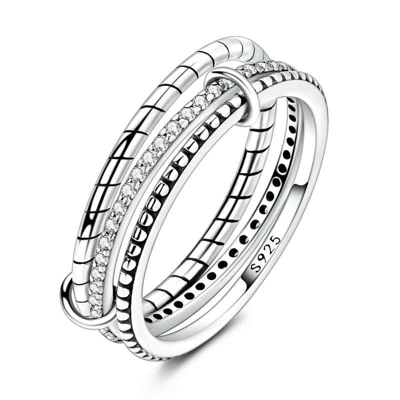 Shine Zircon Ring Copper Metal Authentic Original Stone Multi Layer Simple Infinitely Wide Rings Designed For Women FineJewelry Wedding Party Perfect