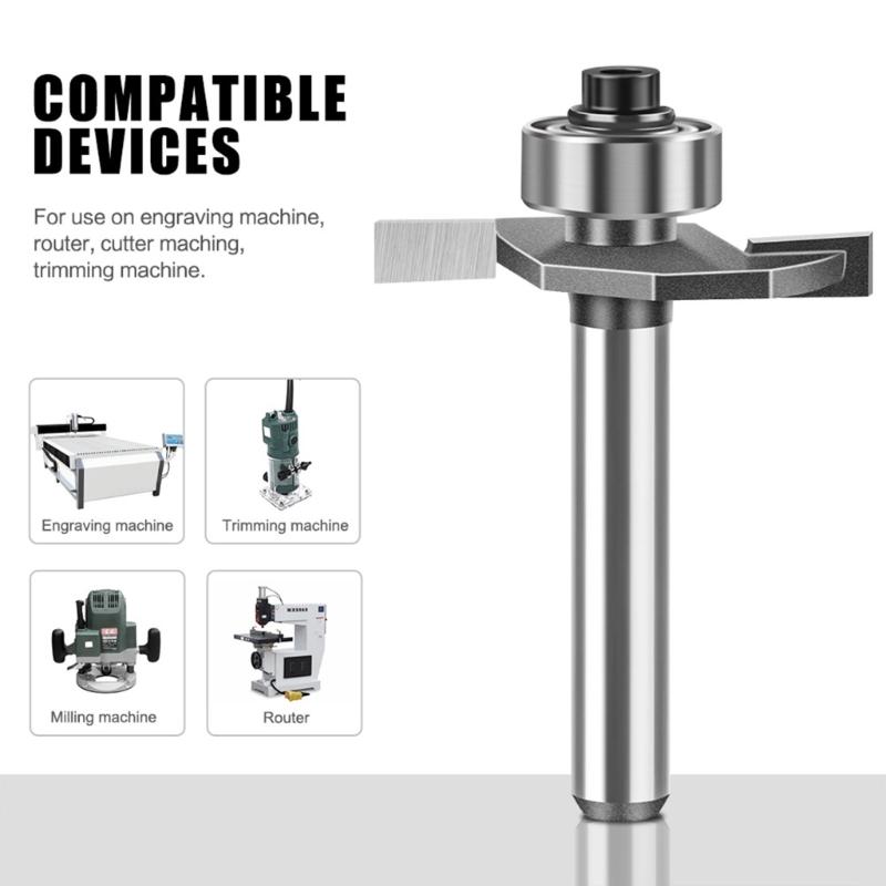 T Type Milling Cutter Trimming Machine Guitar Edging Inlay Slot Tool Guitar Making Tool Slotting Cutter Easy to Use