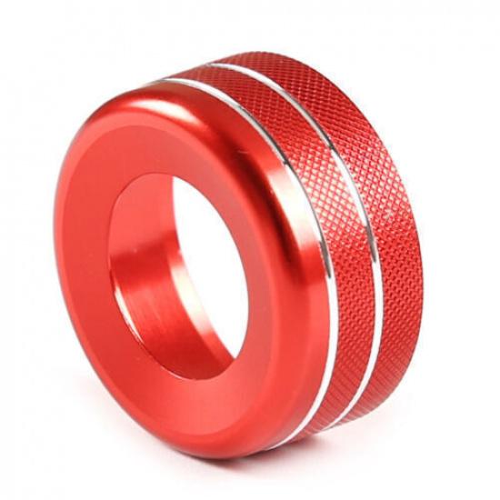 For Jaguar F-pace 1X Red Alloy 2017- Center Console Volume Control Knob Ring