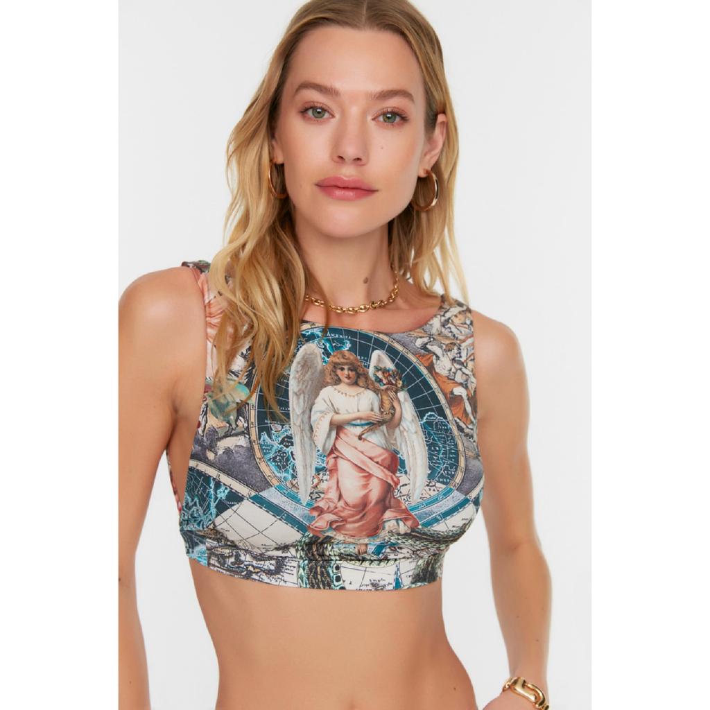 Horní díl bikin s ohlávkou s etnickým vzorem Tbess22bu0354