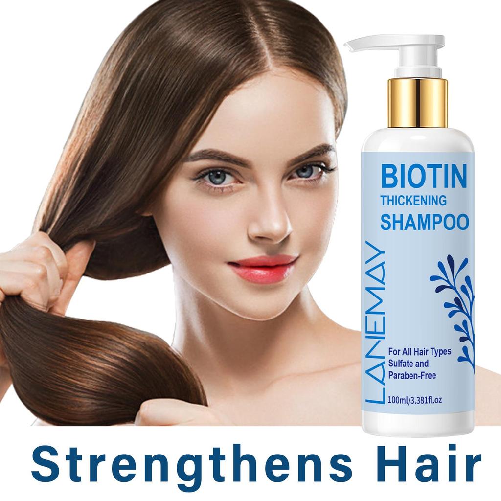 Biotin Thickening Shampoo-Leaves hair silky and smooth-Deeply Cleaning and Strengthens Hair-Suitable  for all Hair Types