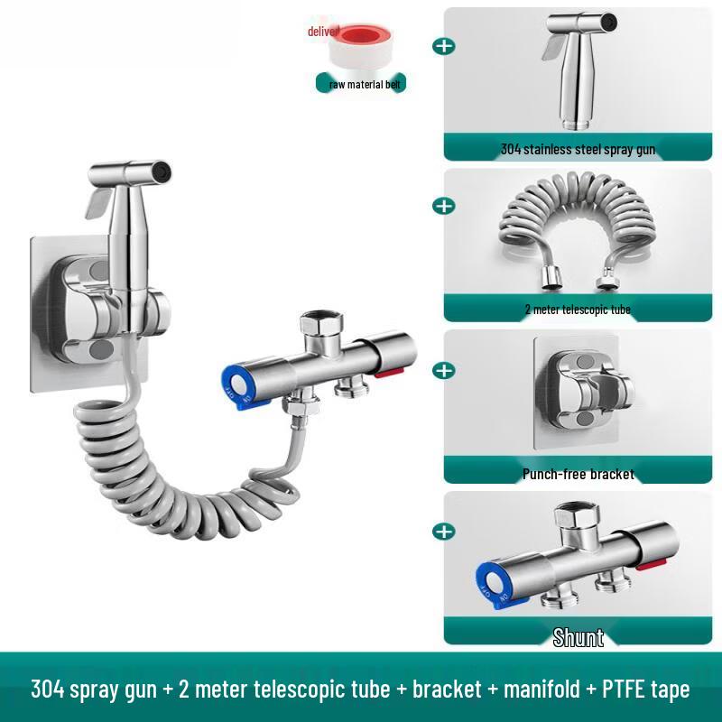 YiPan Stainless Steel Bathroom Bidet Sprayer Set