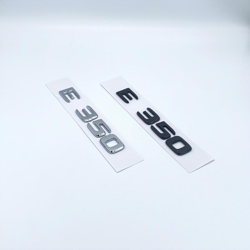 E200 E260 E300 E400 E450 E220d E350e E300de 4MATIC Chrome Black Letters Numbers Emblem For W213 Series Car Sticker Accessories