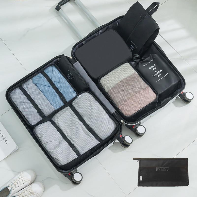 8-teiliges Reiseaufbewahrungsset: Unterwäsche-, Schuh- und Kleider-Organizer-Taschen