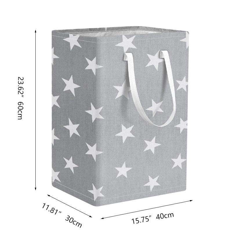 

Large Striped Foldable Laundry and Storage Basket for Clothes and Toys 40x30x60