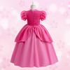 Formemory Princess Peach Dress, Kids' Princess Cosplay Dress, Princess Outfit, Costume, Recital Dress, Kids Dress, Crown, Gloves, Magic Wand,