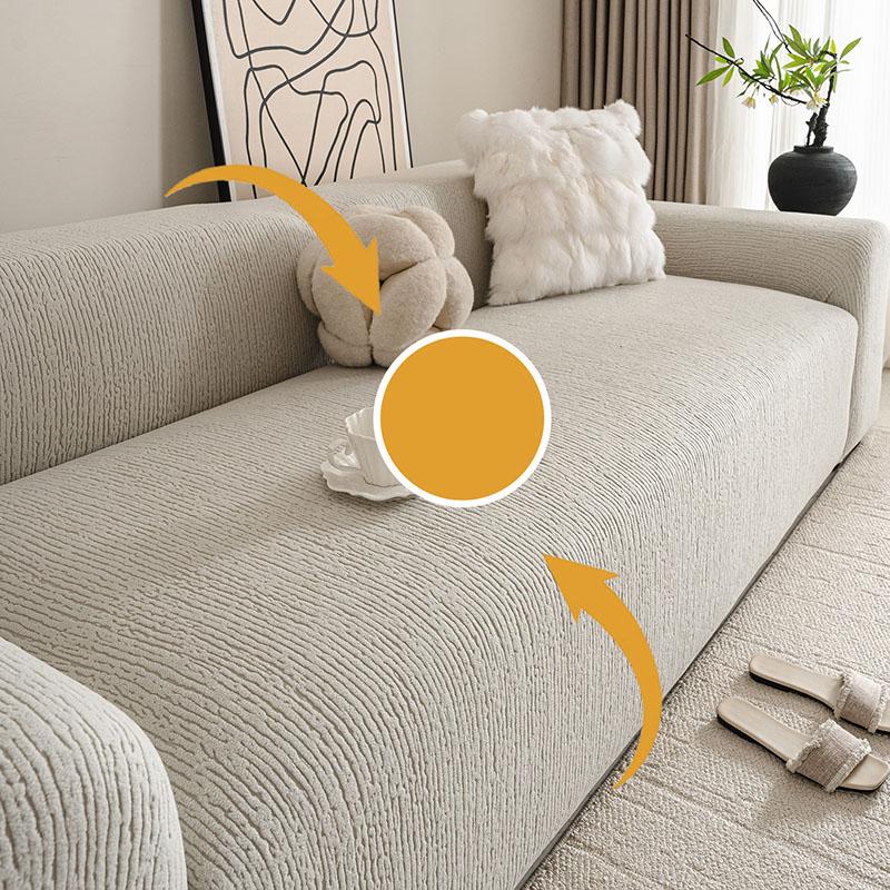 High Elastic Solid Polar Fleece Sofa Cover Nordic Stretch Couch Slipcover for Four Seasons Thick All-Inclusive Sofa Dust Cover