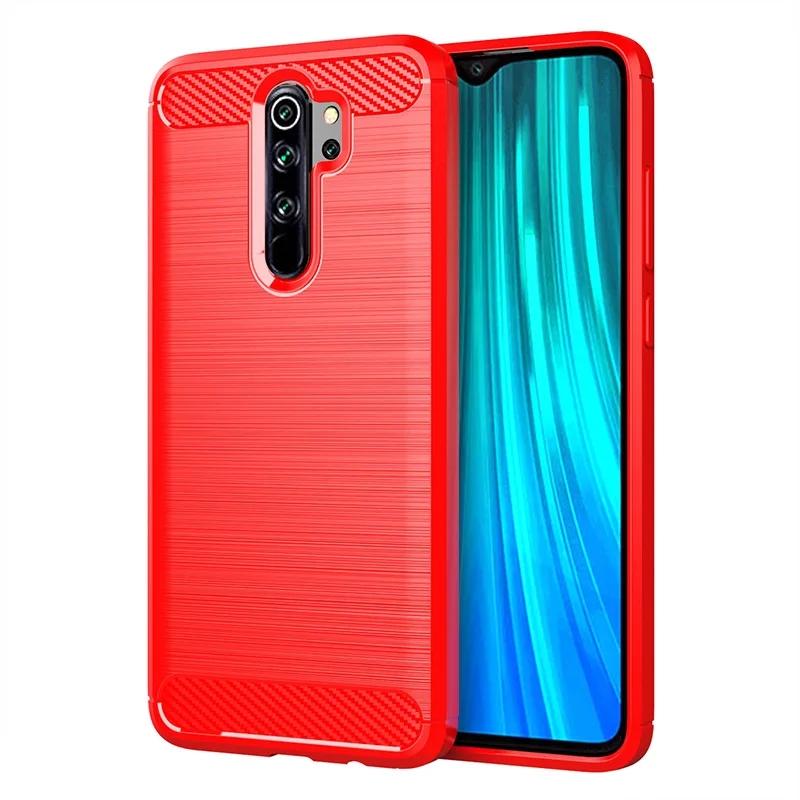 

Для Redmi Note 8pro Note8 Pro Мягкий силиконовый чехол Противоударный матовый чехол для задней крышки для xaomi redmi note8pro Чехлы для телефонов из углеродного волокна For Redmi Note8 Pro красный