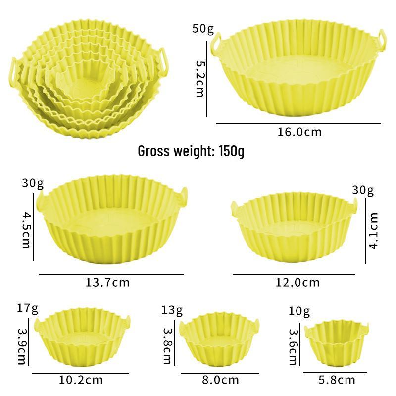 Silicone Baking Pan - High Heat Resistant, Easy to Clean, Round Mold for Air Fryers