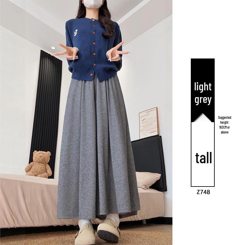 Yamamoto Women's High Waist A-Line Midi Culottes - Summer 2025 Ice Silk Casual Wide Leg Pants