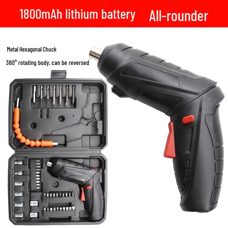 Multi-functional Rechargeable Electric Drill & Screwdriver Set with Universal Flexible Shaft and Extension Rod
