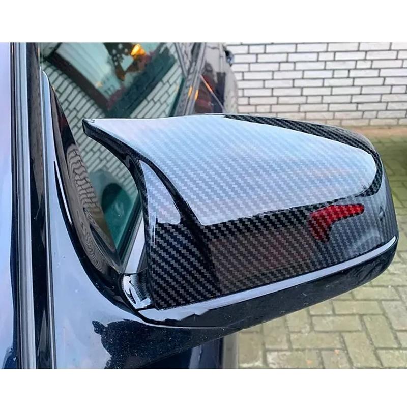For BMW 5 6 7 Series E60 E61 E63 E64 F06 F07 F10 F11 F13 F01-F04 Side Mirror Cover Caps Carbon Fiber Look Car Exterior Accessory