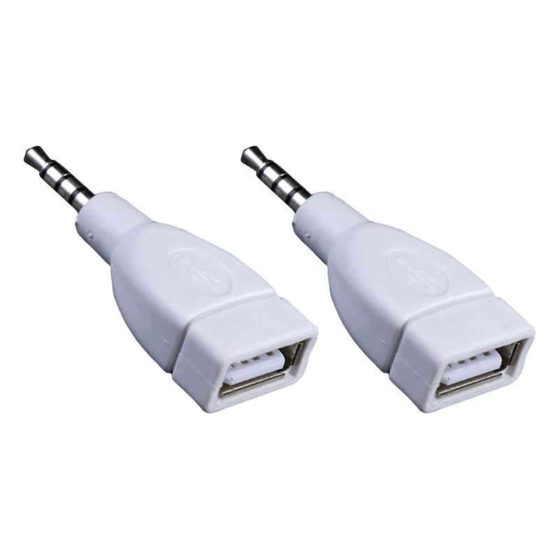 

Sound Converters 3.5mm Male AUXs to USB 2.0 Female Converters Adapter for Car Speakers and MP3 Players