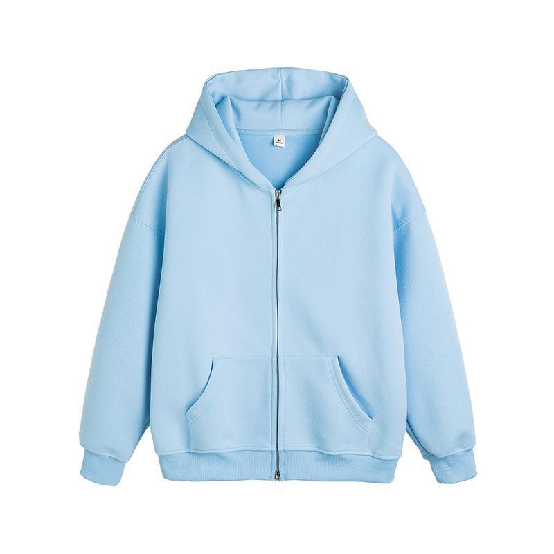 Herren Hoodie mit Fleecefutter für Herbst und Winter, Verdicktes Sweatshirt mit Reißverschluss