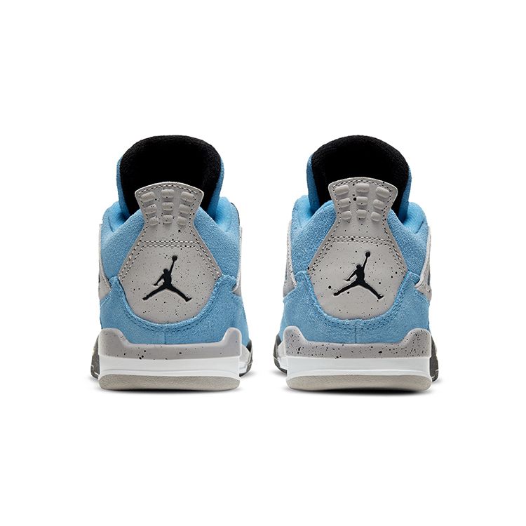 Air Jordan 4 Retro PS University Modré dětské tenisky Tech-Šedá Bílá Černá BQ7669-400
