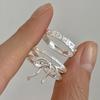 Trendy Open Adjustable Bow Knot Geometric Ring for Women