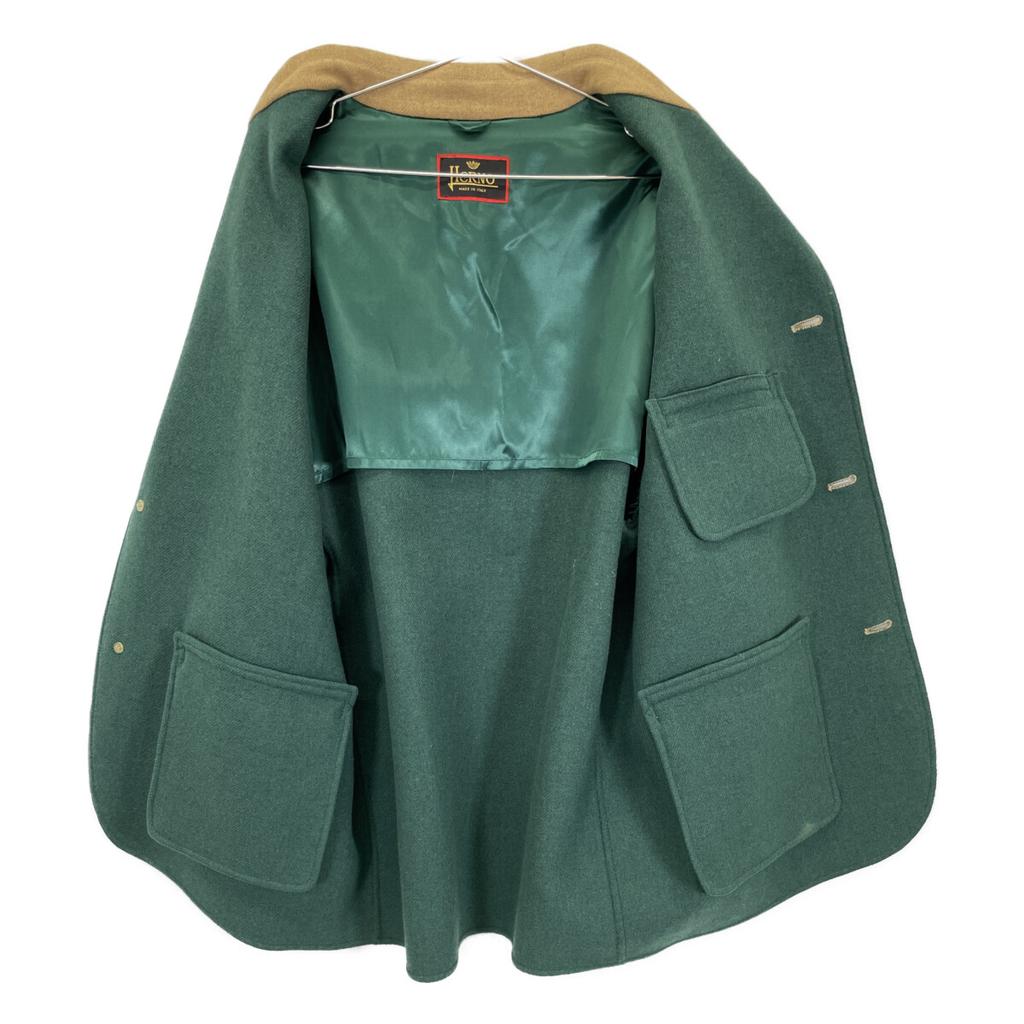HERNO Brown x Green 100% Wool Soutien Collar Coat coat 52 Brown/GreenUsed