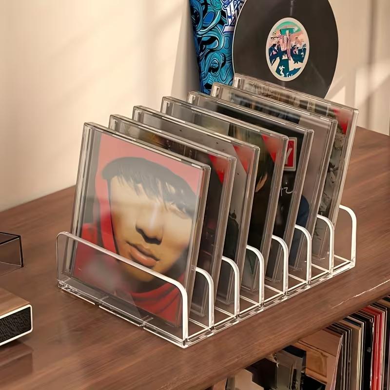 7-Fächer Make-up-Aufbewahrungsregal Lidschatten-Platten-Organizer Multifunktional Transparenter Kunststoff-Aufbewahrungs-Self für Musikfilm
