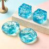 Clear Cube Squeeze Toy with Glitter Snowflake Anxiety Relief Stress Cube Sensory Toy Soft Stretchy Ice Cube Pinch Toy Party Favors