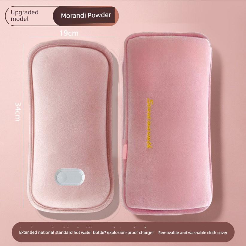 Rechargeable Hot Water Bag Removable and Washable Explosion-Proof Heating Pad for Girls Warm Belly Hand Warmer Plush Cute Cartoon Electric Heater