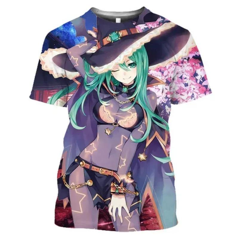 Mangas Date A Live Tokisaki Kurumi Sexy Girls Otaku Graphic 3D T-Shirts Anime Short Sleeve Harajuku Shirt for Men Tees Tops