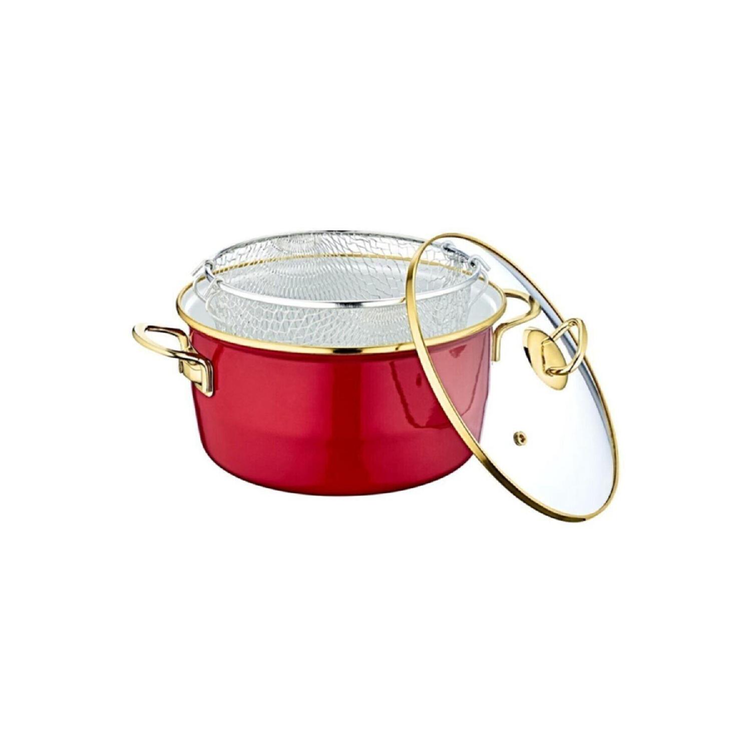 

Enamel Frying Pot 22 Cm Red червоний