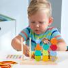 Montessori Wooden Beads Mastery Kit: Fine Motor Skills Builder For Toddlers 2-5 Stacking Blocks Lacing Beads Travel Learning Toy