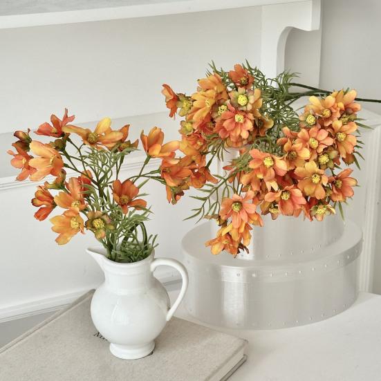 Artificial Spring Flowers Realistic Faux Wildflowers with Stem Colorful Floral Bouquet for Vase Indoor