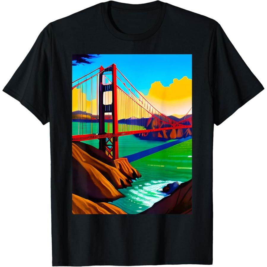 Golden Gate Bridge San Francisco T-Shirt XXXXXL чёрный