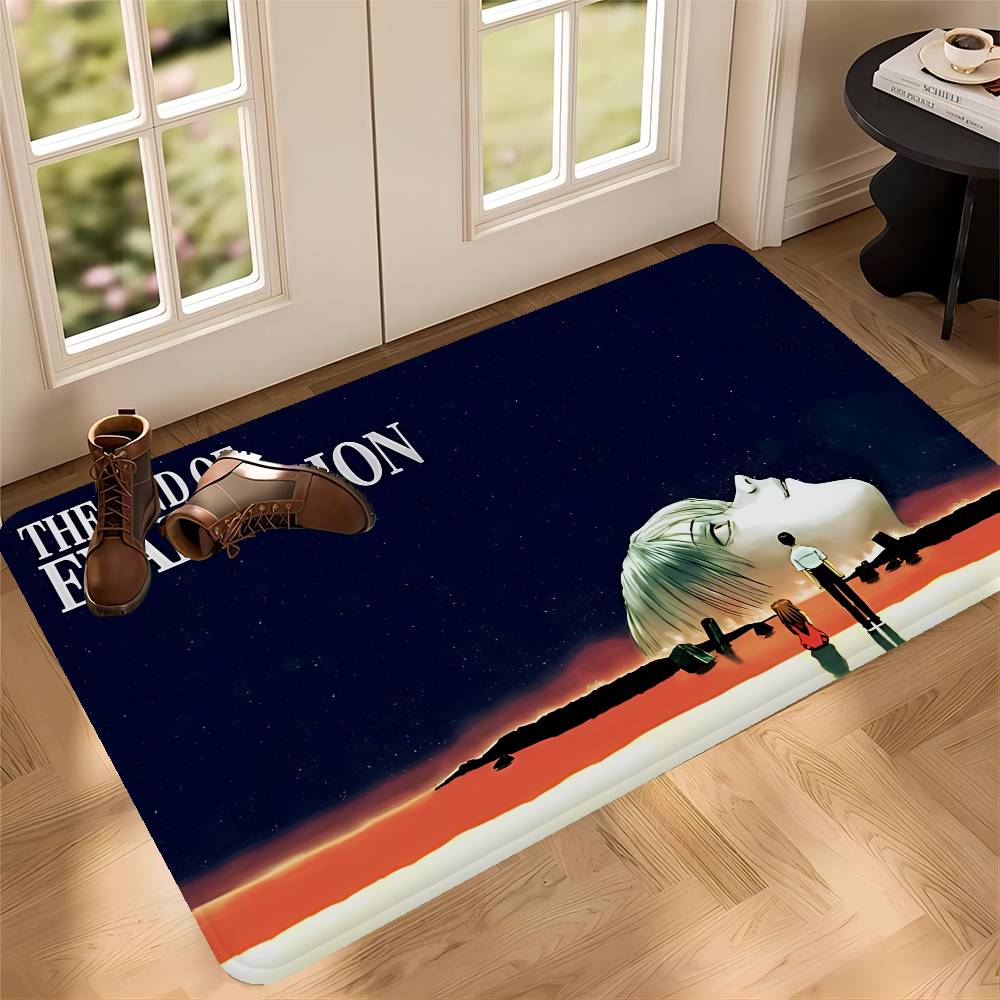 E-Evangelion Game Floor Mat INS Style Soft Bedroom Floor House Laundry Room Mat Anti-skid Household Carpets