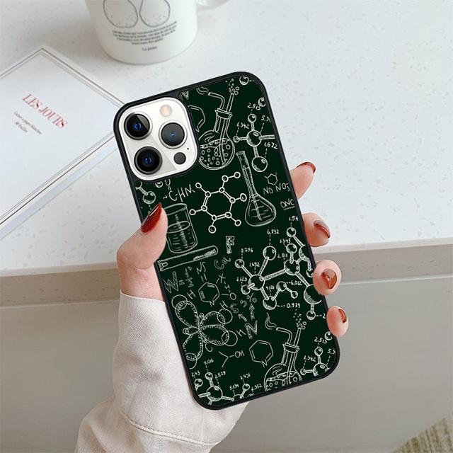 Vintage Seamless Chemistry Laboratory Phone Case For iPhone 17 Air 13 12 Cover For Apple 14 15 16 Pro Max Plus SE