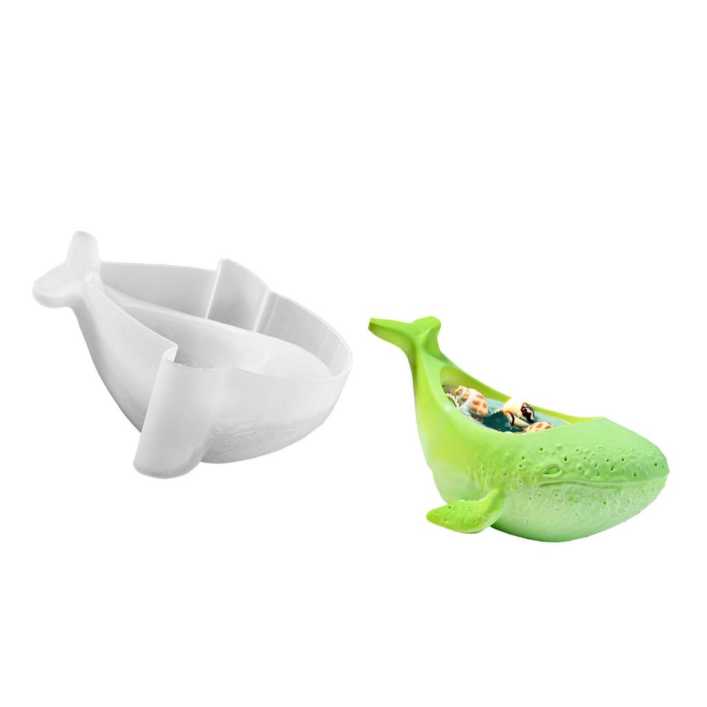 Multipurpose Sturdy Silicone Whale Candle Holder Mould Set Portable for Resin Plaster Craft Supplies Assorted Sizes