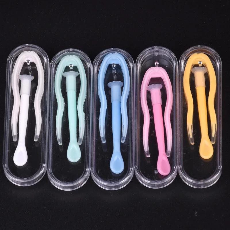 1Set Contact Lense Inserter Silicone Soft Tweezer Suction Stick Case Set Wearing Tools Contact Lens Eye Care Eyewear Accessories