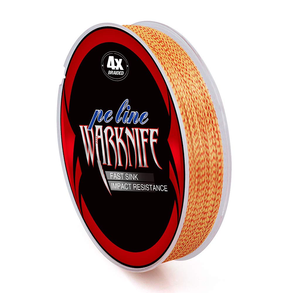 Warknife Fishing Line X4 200m Red Yellow &