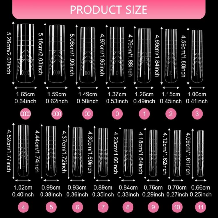 Professional Nail Tips Mold ABS Plastic Clear Design Quick Light Curing Paperless Tray Multipurpose Use