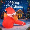 5.91FT Christmas Inflatable Toys Xmas Yard Lawn Party Decoration Santa Climb Wall Reindeer Home Supplies Ornament with LED Lit