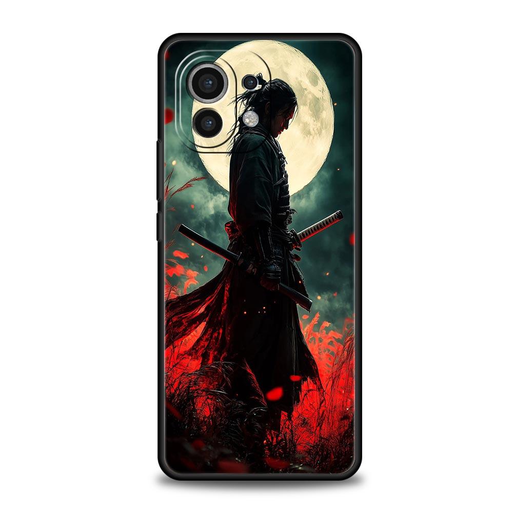 Japanese Bushido Samurai Phone Case For Xiaomi Mi 17 15T 15 14 14T 13T 12T Pro 12 13 Lite 5G 11T Poco X6 X7 X5 Pro Soft Cover