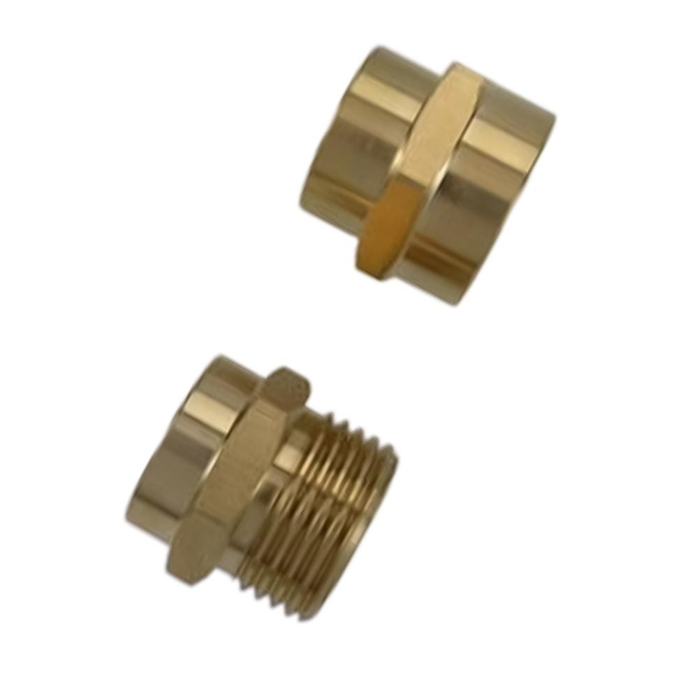 Robuster Messing-Schlauchadapter M22 Metrisch auf 3/4 Zoll GHT-Gewinde für Gartenbewässerung, Reinigungswerkzeuge und Wasserhahnanschluss