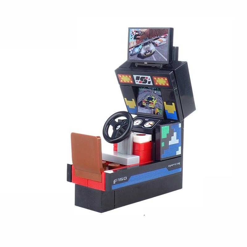 MOC City Building Block Figures Accessory TV Game Console Computer Screen Control Center Easel Oil Printing Bricks DIY Kids Toys