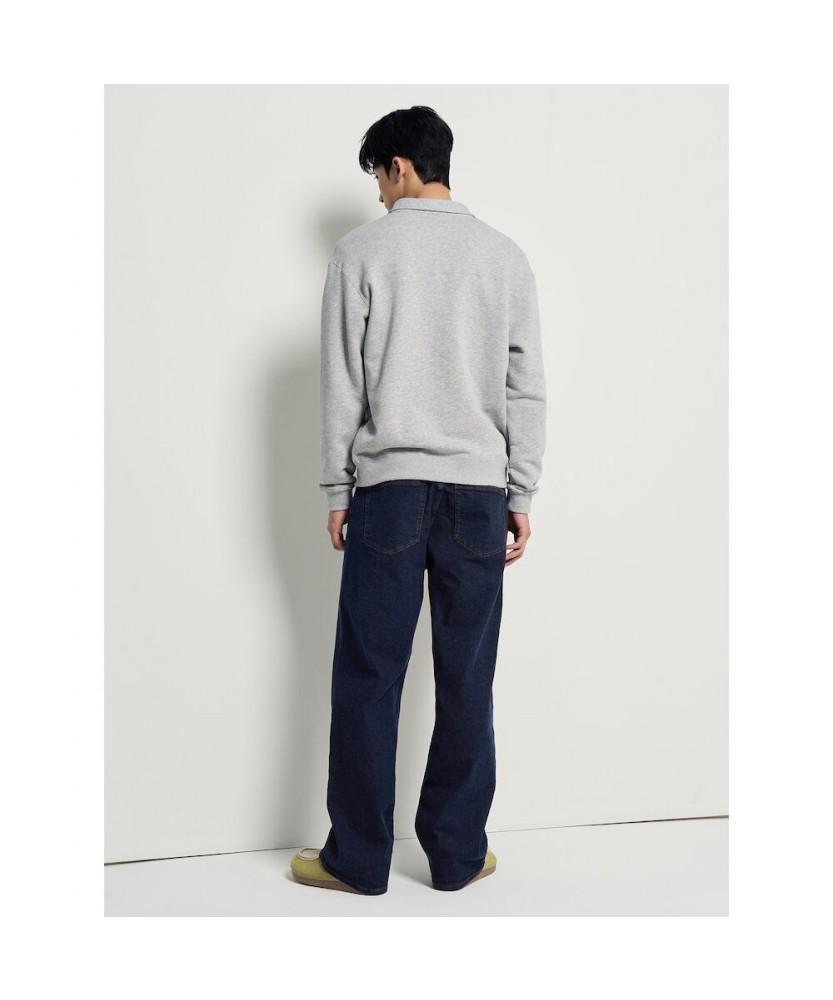 Binpolmen Semi-Wide Denim Pants Navy