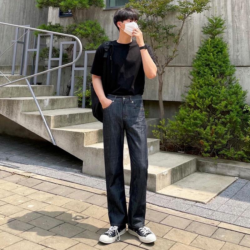 Jeans Men's Summer Loose Trend Casual Wide Leg Pants Retro Versatile Straight Pants