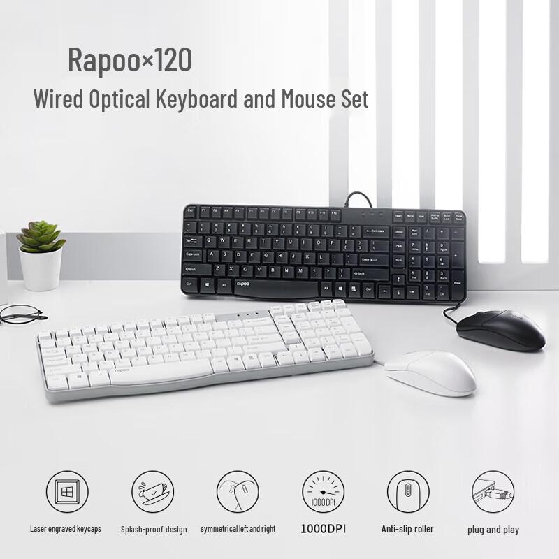 Rapoo X120 Wired Optical Keyboard and Mouse Combo