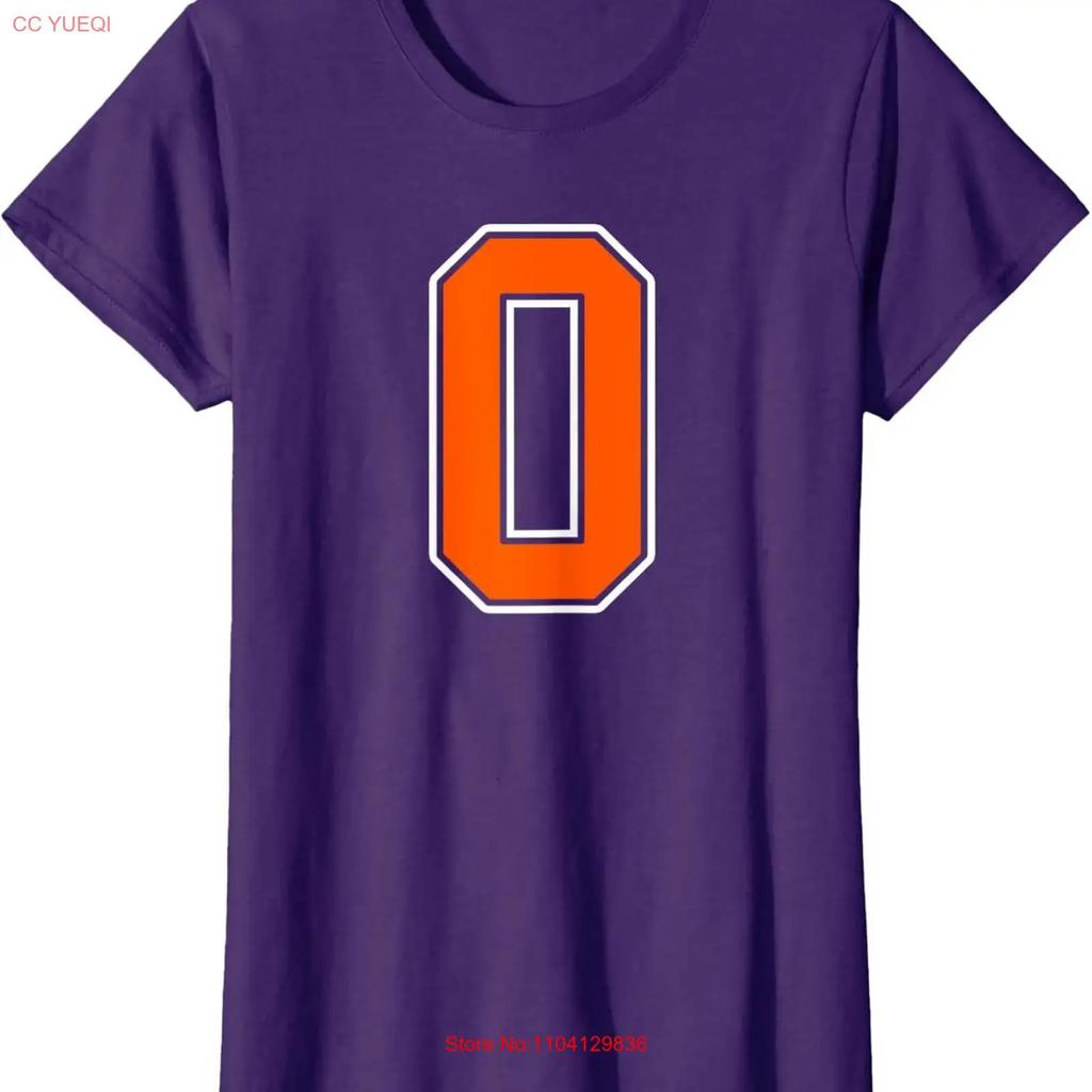 Orange White Number 0 Jersey Player Uniform Ladies Crewneck T Shirt Vintage Unisex Breathable Designer Clothes