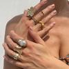 Damen Öffnungsring Verstellbar Retro Stil Stapelring