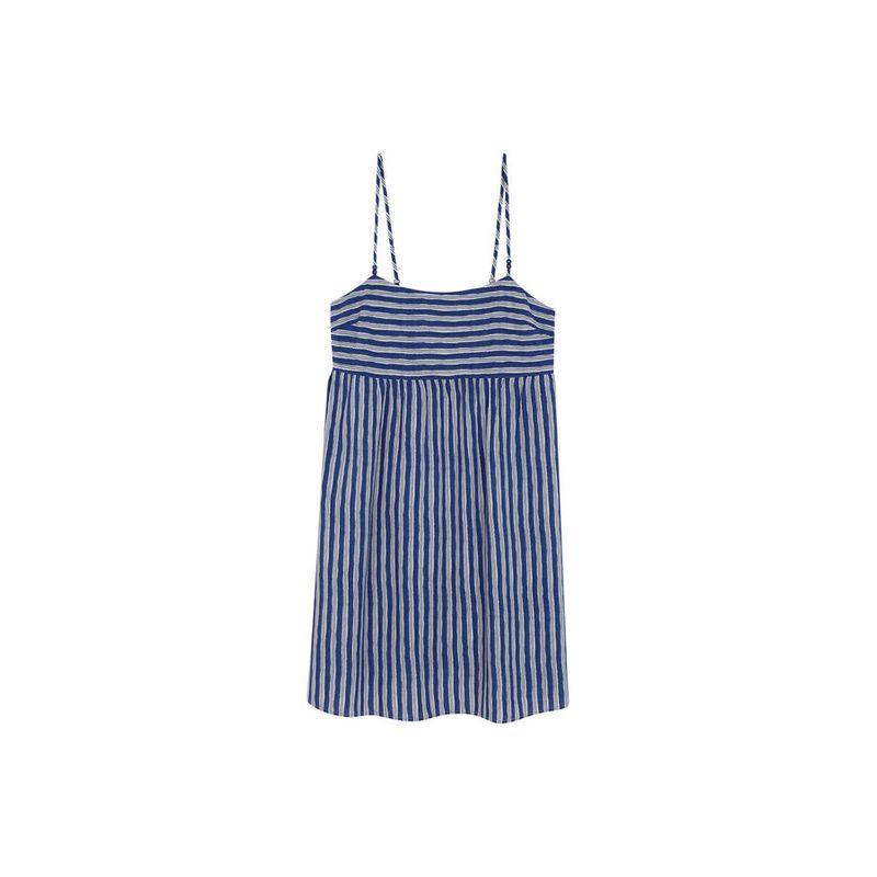 

Niche Women Secret Stripe Holiday Style Sling Dress Blue Stripe XXL
