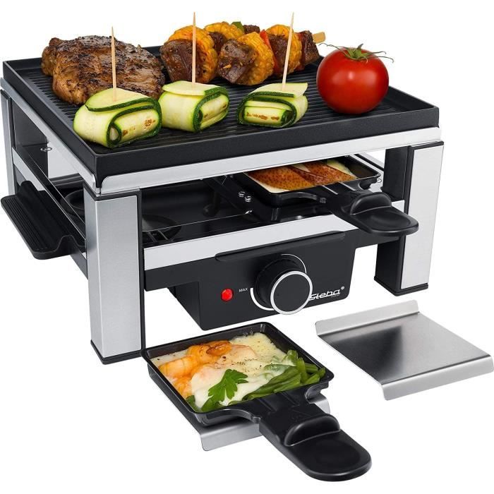 Raclette/grill - STEBA - CAST RACLETTE RC 104 - Noir - Acier Inoxydable - 1400 Watt